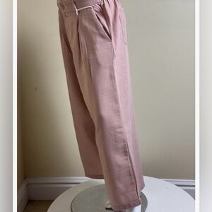 NWT REVERY Pleated Wide-Leg Crop Trousers XL